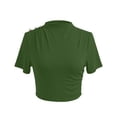 thumbnail image 6 of Levmjia Womens Tops Short Sleeve Round Neck Blouse Casual Lightweight Soft Comfortable Summer Shirt Elegant Solid Color Pullover, 6 of 6