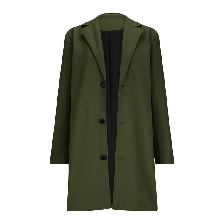 ClodeEU Womens Jackets Trench Coat Outwear ,Long Single Breasted