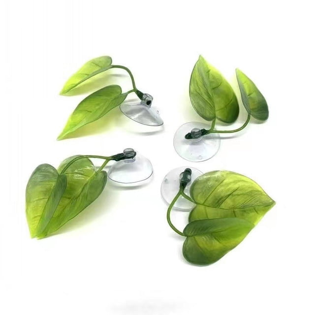 Paquete de 4 almohadillas de hojas de pez Betta que mejoran la salud de Betta simulando el hábitat natural: área de descanso natural, orgánica y cómoda