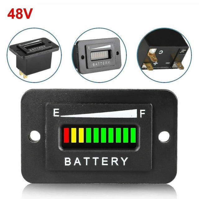 Led Battery Indicator Meter Gauge For Club Car Yamaha Golf Cart Trucks48v)