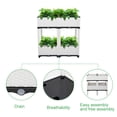 thumbnail image 2 of SYNGAR Raised Garden Bed for Herbs/Patio Plastic Flower Planter Box/Outdoor Vegetables Planting Box/Growing Box Container with Legs and Drain Hole/for Garden, Balcony, Lawn/4 Packs/White, D6828, 2 of 13