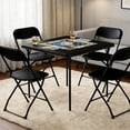 thumbnail image 6 of HaiCube 36-Inch Folding Table, Heavy Duty HDPE Portable Card Table, 300lb Capacity, No Assembly, Waterproof for Camping, Picnic, Party, Black, 6 of 8