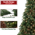 thumbnail image 5 of IC ICLOVER 6.5ft Prelit Christmas Tree, Artificial Christmas Tree with 250 Warm White Lights, 850 Tips, Metal Stand and Hinged Branches, Storage Bag, 5 of 9