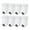 White, variant on Sterilite 10818002 2.6 Gal Ultra StepOn Wastebasket with Lid & Base, 6 Pack