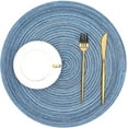 thumbnail image 2 of 4Pcs/6Pcs/8Pcs Round Braided Placemats Washable Cotton Polyester Round Placemats for Kitchen Dining Table Round Table Mats, 15 inch, 2 of 9