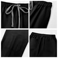 thumbnail image 6 of Scrubs for Women Set, V-Neck Short Sleeve Top & Jogger Pants Scrub Set, Soft Stretch Nursing Uniforms with 9 Functional Pockets Black,S, 6 of 8