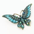 thumbnail image 2 of QQTDFG High Quality Insect Butterfly Brooch Pin Light Blue Rhinestone Crystal Pendant -default, 2 of 4
