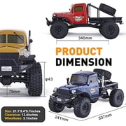 RocHobby Atlas 1/10 RC Crawler, 4WD 2.4Ghz RC Rock Truck Off Road, Hobby RC Car Indoor&Outdoor 2 in 1, RC Vehicles for Adults Need to Complete with Battery, Yellow