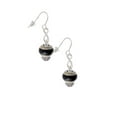 thumbnail image 3 of Delight Jewelry Two-tone Black Round Spinner Silver tone Infinity French Earrings, 3 of 4