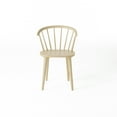 thumbnail image 6 of Noble House Oceanside Farmhouse Rubberwood Dining Chair, Set of 2, Cream, 6 of 13