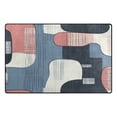 thumbnail image 2 of Non-Slip Area Rug 60"x39" Indoor Washable Floor Mats Carpet Printed for Living Room, Bedroom, Home Decor Blue and Pink Large Shapes, 2 of 7