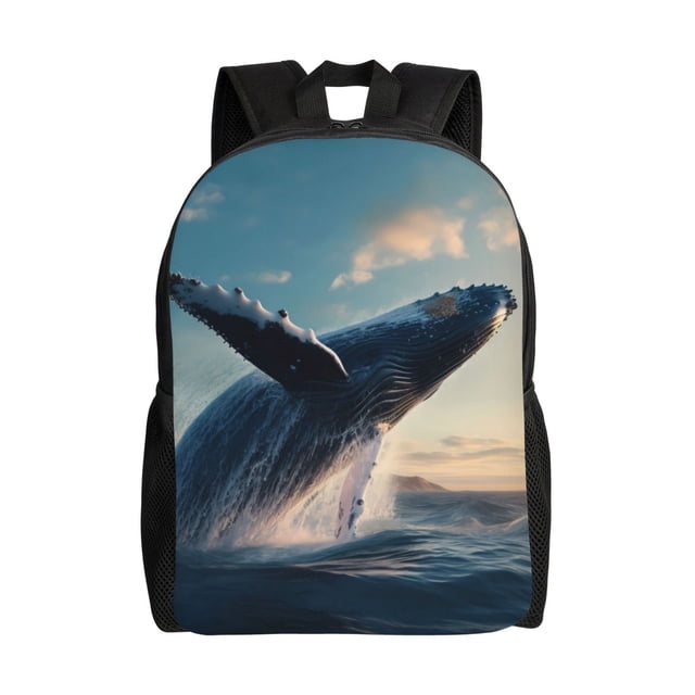 Balery Dancing Whale Mochila - Mochila Estilosa y Duradera para Laptop de 15 Pulgadas con Tela Oxford Impermeable