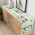 thumbnail image 4 of St. Patrick's Day Table Runner - 48 Inch Long, Kitchen Dining Table Runner Dresser Scarves, Green Shamrocks Floral Botanical Farmhouse Decor for Coffee Tables Wedding Party Banquet, 4 of 8
