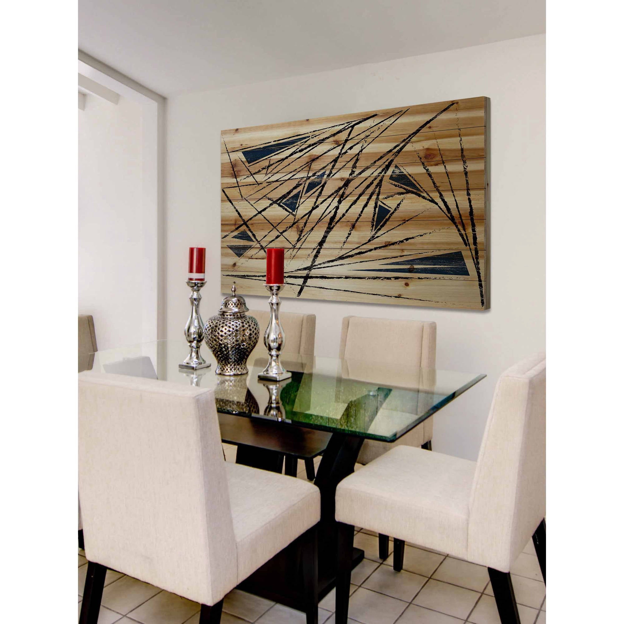 Marmont Hill - "Lines of Frustration" Painting Art Print on Natural Pine Wood