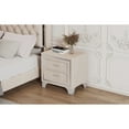 thumbnail image 4 of Beige Nightstand for Bedroom Use | Keep Things Organized, Display Decorative Items | Velvet and Particle Board Build | Quick Assembly for New Homes, 4 of 6