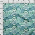 thumbnail image 3 of oneOone Silk Tabby Turquoise Blue Fabric Sea Shells Ocean Quilting Supplies Print Sewing Fabric By The Yard 42 Inch Wide, 3 of 4