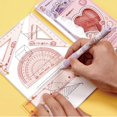 thumbnail image 4 of 4 Pieces Flexible Ruler Set 15cm/6inch Straight Ruler Triangle Rulers Shatterproof Ruler Straight Edge Soft Bendable Rulers Protractor Math Geometry Tool School Office Supplies (Pink), 4 of 7