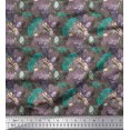 thumbnail image 1 of Soimoi Green Cotton Poplin Fabric Insect & Texture Fabric Prints by Yard 42 Inch Wide, 1 of 2