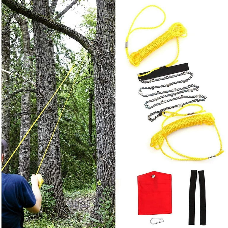 48 Inch High Reach Tree Limb Hand Rope Chain Saw Kit, Tree Cutting
