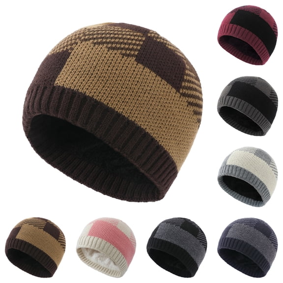 YTCAMLO Mens Beanies Slouchy Cozy Knit Stretchy Turban Hat Winter Casual Wear Beanie Winter Warm Soft Hat Men and Women Ski Watch Cap