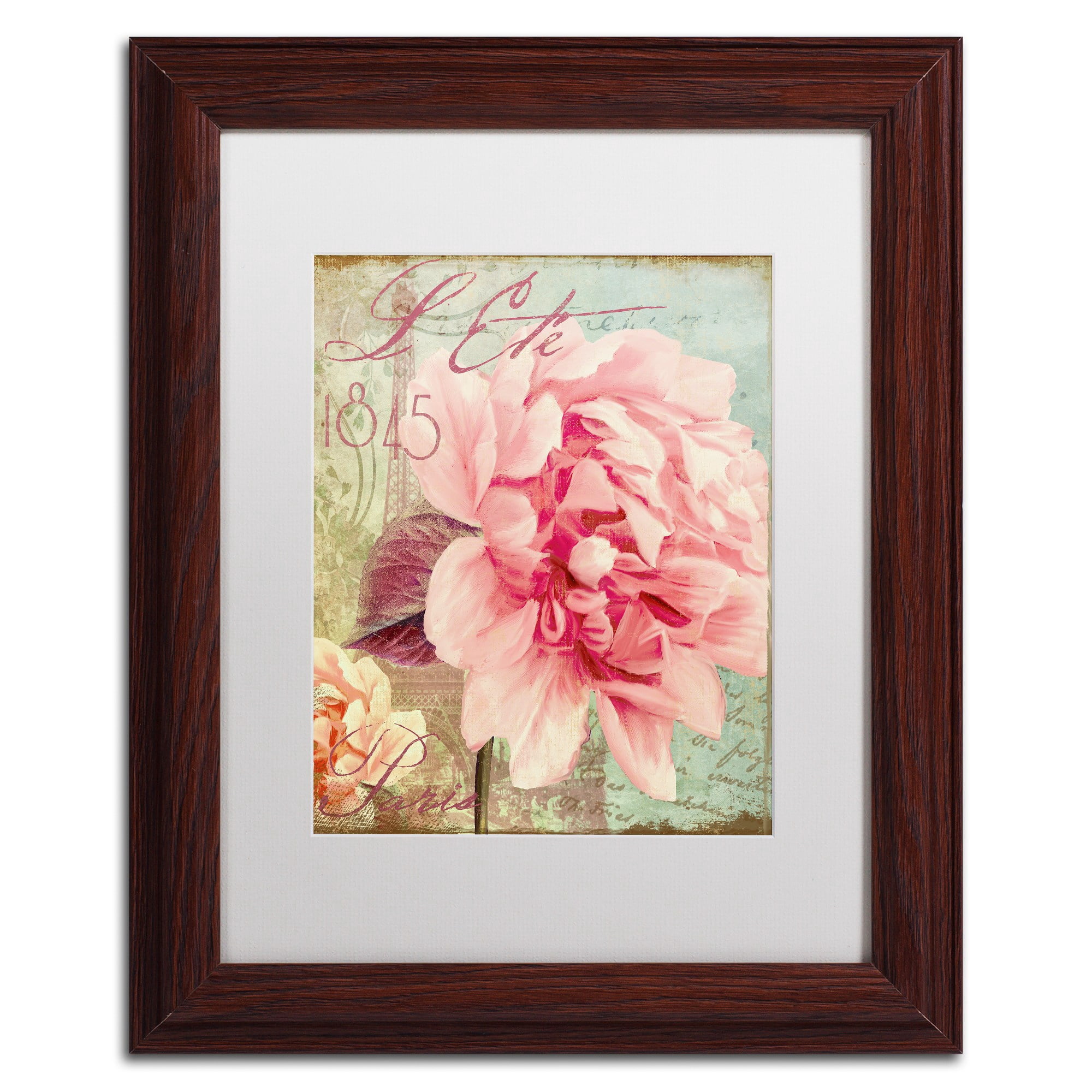 Trademark Fine Art "Saisons III" Canvas Art by Color Bakery, White Matte, Wood Frame