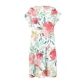 thumbnail image 4 of Jusqu'à 65 % de Réduction! Robes d'Été Mode pour Femmes 2024 Grande Taille Col Rond Ligne A Imprimé Décontracté Manches Courtes Robe à Volants, 4 of 4