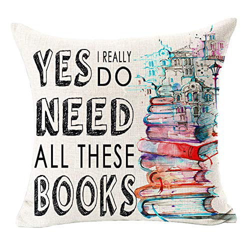 Bnitoam Something Very Magical can Happen When You Read a Good Book Cotton Linen Throw Pillow Covers Case Cushion Cover Sofa Decorative Square 18 x 18 inch 1 