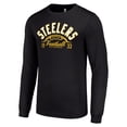 thumbnail image 2 of Men's Starter  Black Pittsburgh Steelers Half Ball Team Long Sleeve T-Shirt, 2 of 3