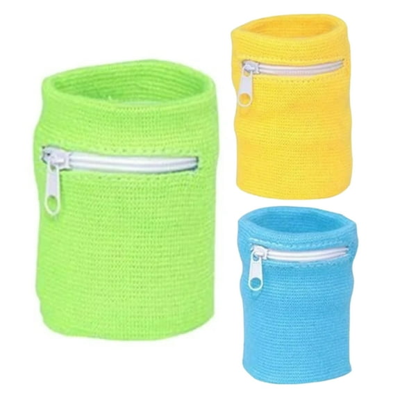 1PC/3PCS/7PCS Wrist Wallet, Wrist Sweat Bands with Zipper, Outdoor Sports Lightweight Wallet Wristband for Women Men Running, Hiking Workout, Small Storage Bags Fit Key Cards and Small Items