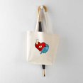 thumbnail image 6 of CafePress - Love Blue Indian Ringneck Tote Bag - Unisex Canvas Tote Bag, Beige, 1-Piece, 6 of 8