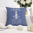thumbnail image 3 of Navy Blue Nautical Throw Pillow Covers 18x18, Set of 2, Coastal Ocean Anchors Throw Pillow Cases, Decorative Linen Cushion Cases for Couch Sofa Bed Living Room Outdoor, 3 of 7