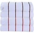 thumbnail image 3 of Ample Decor 100% Cotton Set of 4 Beach Towel Large Cabana Striped - Brown & Red - 30 x 68 inch, 3 of 7