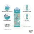 thumbnail image 5 of Zak Designs 14oz Kids Straw Water Bottle, Stainless Steel Double Wall Insulated Lincoln Bottle with Easy-Open Locking Spout Cover for Travel, Built in Carry Handle, Dog, 5 of 12