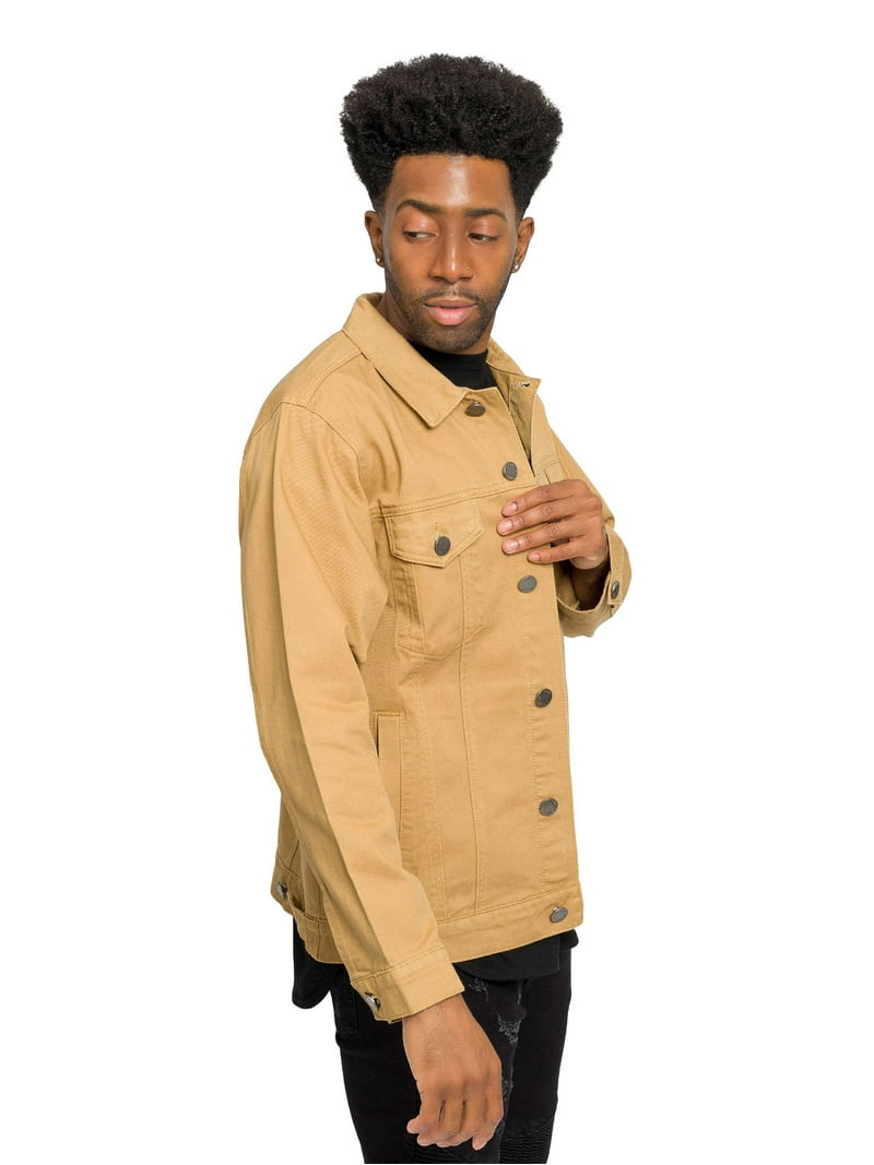 calee ジャケット　ブル　Trade mark L size Victorious Men's Classic Colored Denim Jean Jacket DK190