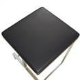 thumbnail image 2 of Contemporary Home Living 24" Black and Silver Counter Stool with Upholstered Seat, 2 of 2