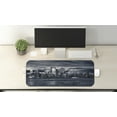 thumbnail image 2 of City Computer Mouse Pad, Dramatic View of New York Skyline from the Jersey Side Clouds Buildings Urban, Rectangle Non-Slip Rubber Mousepad Large, 31" x 12", Blegrey Black White, by Ambesonne, 2 of 2