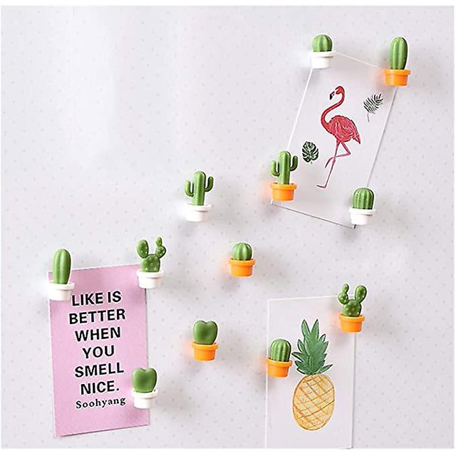 Imanes de nevera decorativos, imanes de nevera perfectos para uso personal de oficina en casa (12 piezas, blanco + naranja) LingWen 8390612316807