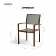 thumbnail image 6 of Carlo 9 Pieces Extendable Outdoor Patio Dining Set, Patio Tabel With Umbrella Hole For Eight Person, Wook Color Painted Aluminum, 6 of 15