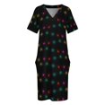 thumbnail image 4 of Vestido de bolsillo suelto con luces, vestido de mujer, vestidos largos para mujer, 4 of 7