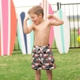 thumbnail image 4 of FORMRS Boys Swim Trunks Quick Dry Mesh Lining Beach Boardshorts, Sizes XS-XL, Black Lucky Cat, 4 of 7