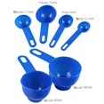 thumbnail image 3 of de cucharas medidoras de plástico azul de 6 piezas, cuchara líqui y seca, cucharas medidoras de cocina para hornear, cocinar para alimentos perfecl Cuchara medidora y taza, 3 of 8