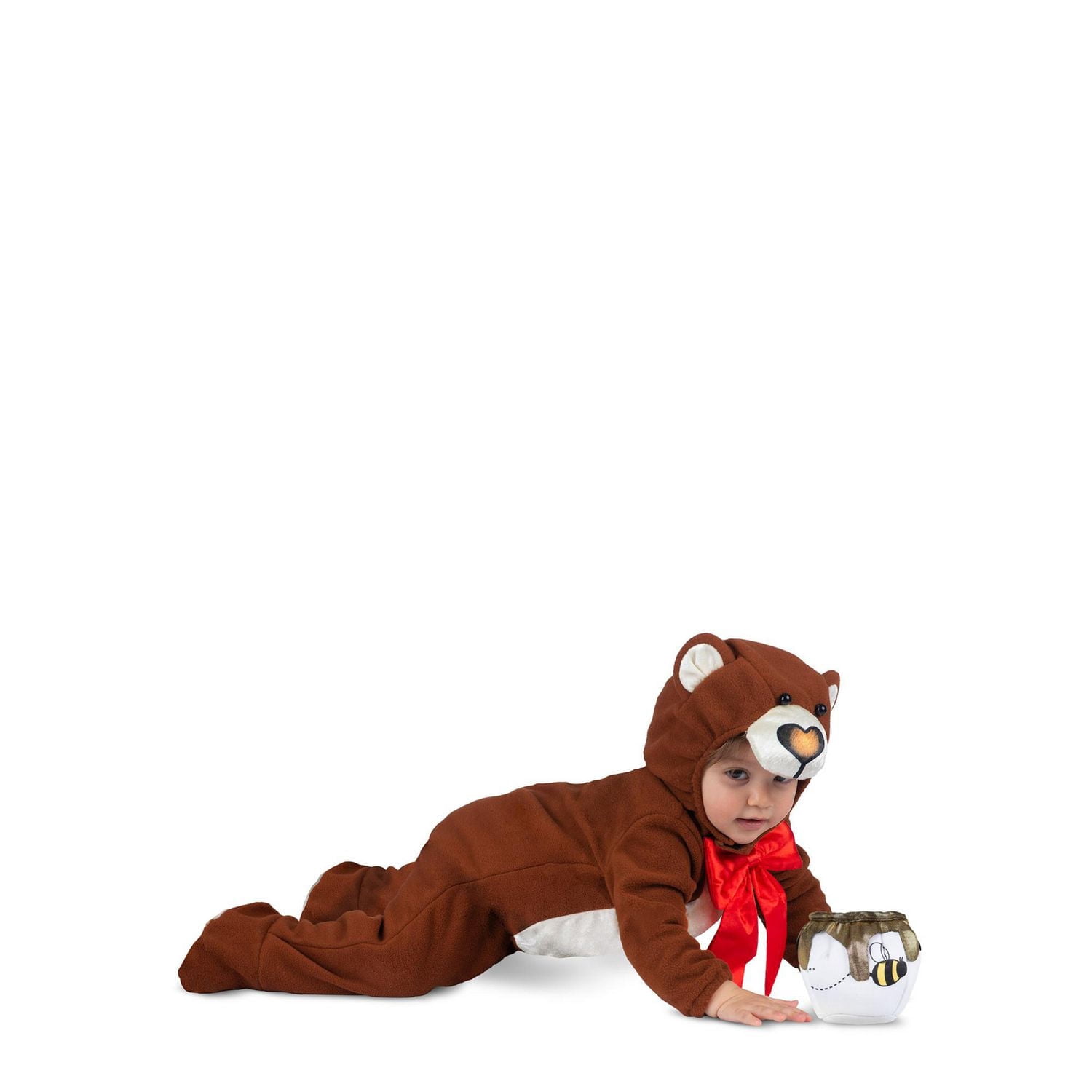 Child Plush Teddy Bear Costume with Honey Pot
