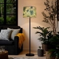 thumbnail image 5 of 2pcs Set Drum Lampshades (13"x 13"x 10"), Floral Blue White Blooming Flowers Light Fabric Large Replacement Shades for Table, Floor, and Pendant Lamps, Simple Assembly Needed., 5 of 8