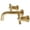 Polished Brass, variant on Kingston Brass KS8122ZX Millennium Double-Handle 3-Hole Wall Mount Bathroom Faucet in Polished Brass