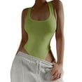 thumbnail image 2 of Elainilye Fashion Yoga Pants Women Spring Sports Vest Leisure Sexy Halter Short Yoga Jumpsuit Long Sleeve Blouses for Women,Green, 2 of 6