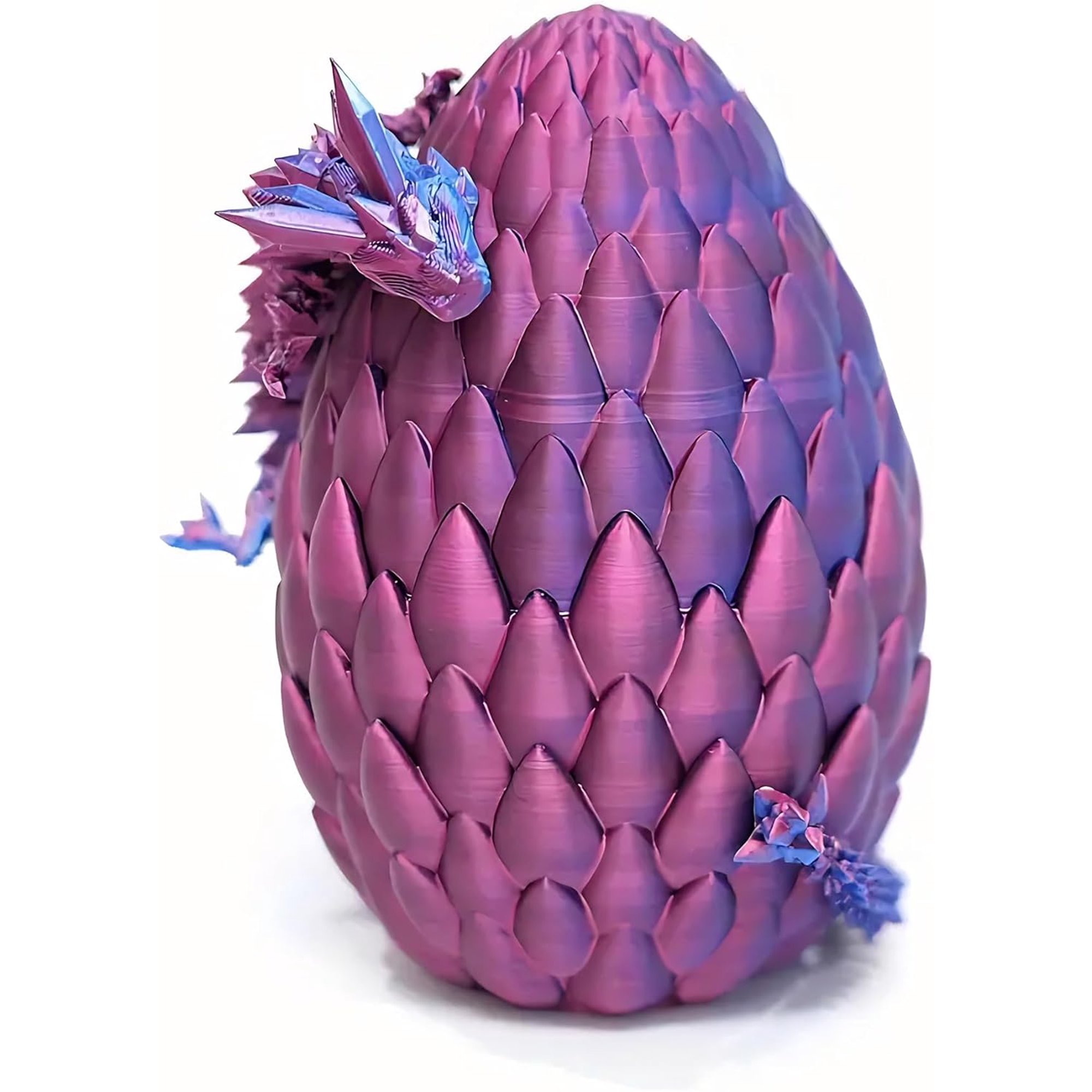 Dragon 3d Œuf De Dragon Imprimé 3D + Dragon Articulé 30 Cm - Décoration Bureau, Collection - PLA Biodégradable