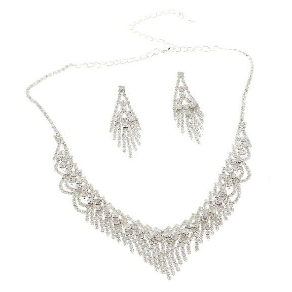 Rhinestone Necklace Set