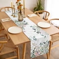 thumbnail image 3 of Green Eucalyptus Leaves Table Runner - 90 Inch Long, Kitchen Dining Table Runner Dresser Scarves, Floral Summer Botanical Watercolor Farmhouse Decor for Coffee Tables Wedding Party Banquet, 3 of 8