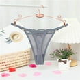 thumbnail image 4 of Aayomet, S) Culotte Femme Taille Basse Ultra Fine Transparente en Maille (Gris, 4 of 5