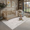 thumbnail image 3 of BERTHMEER 3'x5' Gray Area Rugs Vintage Distressed Small Entryway Rugs Doormats for Living Room Bedroom Dining Room Office Entrance Kitchen Throw Rugs Stain Resistant Non-slip, 3 of 7